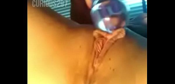  Glass toy squirt with helping hand. Listen to her moan as she cums multiple times